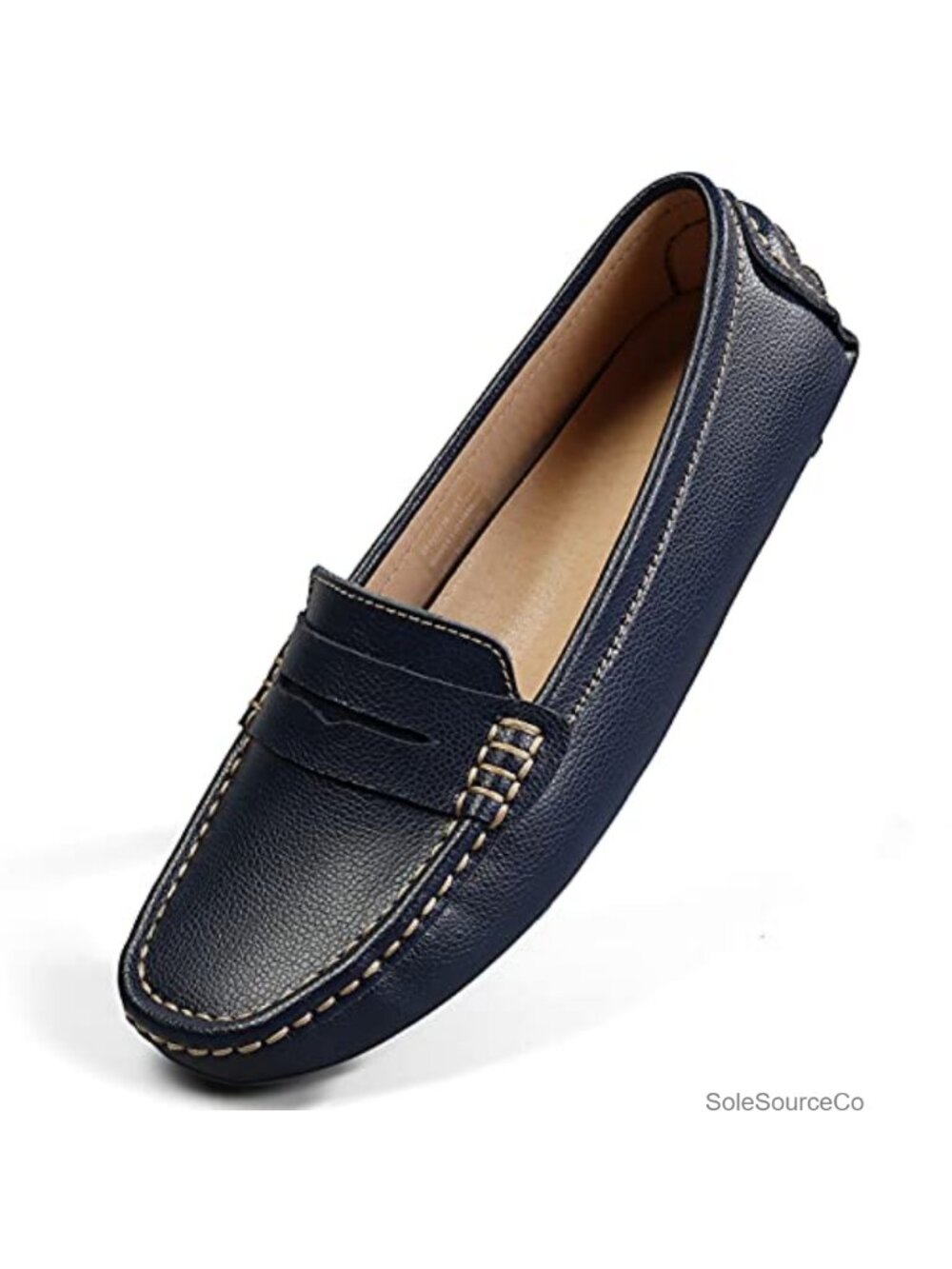 Handmade Genuine Leather Penny Loafers Slip-On Lightweight Comfort Flats